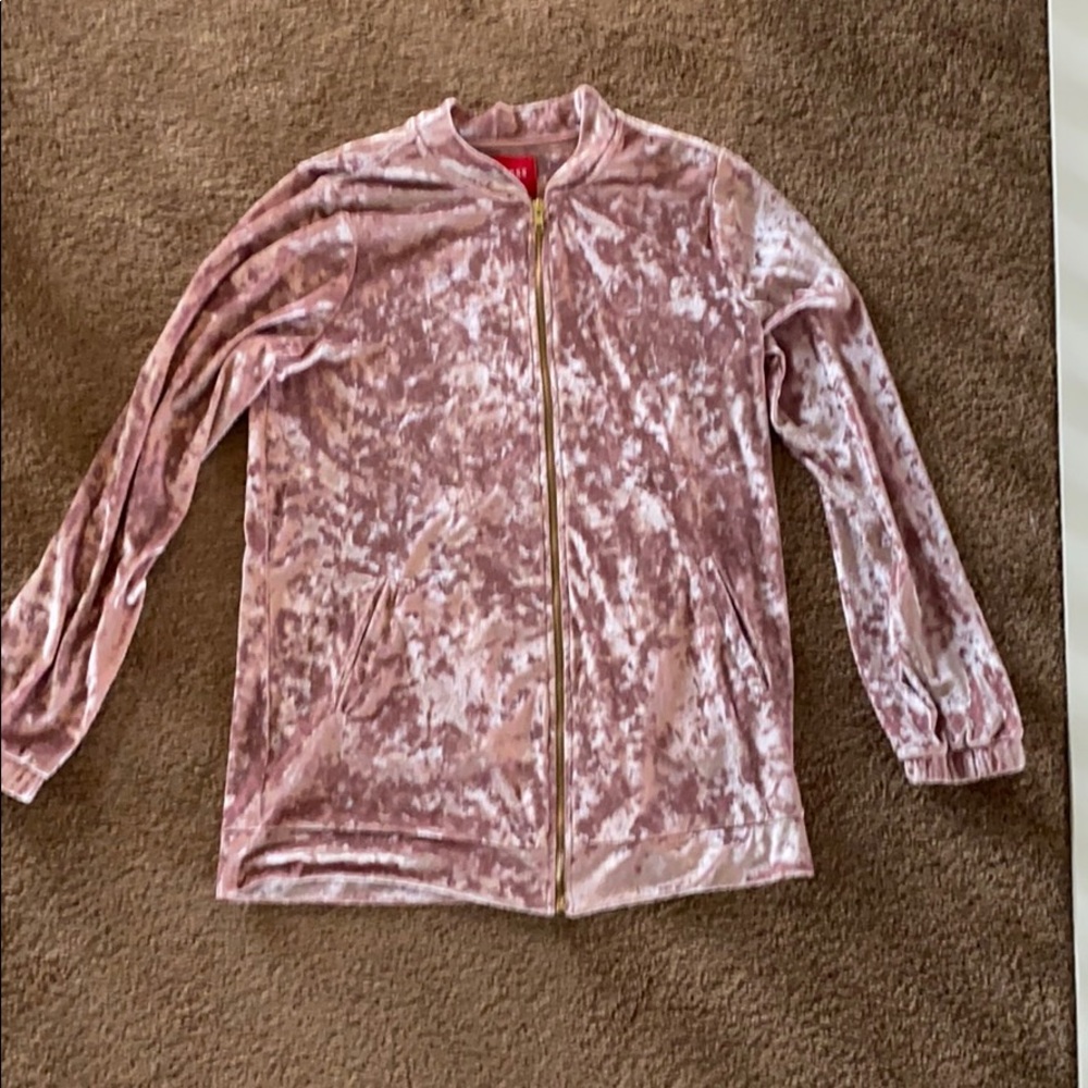 Guess crushed velvet track jacket